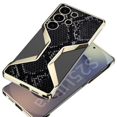 Python Pattern Leather Shockproof Phone Case For Galaxy