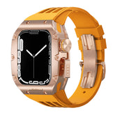 Luxurious Titanium Alloy Case Strap For Apple Watch Series 44/45 mm - Mycasety Mycasety