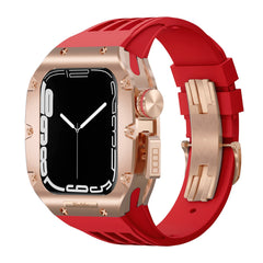 Luxurious Titanium Alloy Case Strap For Apple Watch Series 44/45 mm - Mycasety Mycasety