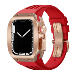Luxurious Titanium Alloy Case Strap For Apple Watch Series 44/45 mm - Mycasety Mycasety