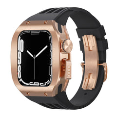 Luxurious Titanium Alloy Case Strap For Apple Watch Series 44/45 mm - Mycasety Mycasety