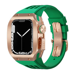 Luxurious Titanium Alloy Case Strap For Apple Watch Series 44/45 mm - Mycasety Mycasety