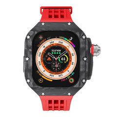 Luxurious Carbon Fiber Case Strap For Apple Watch Ultra 49 mm - Mycasety Mycasety