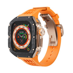 Luxurious Carbon Fiber Case Strap For Apple Watch Ultra 49 mm - Mycasety Mycasety