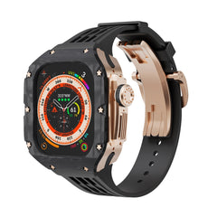 Luxurious Carbon Fiber Case Strap For Apple Watch Ultra 49 mm - Mycasety Mycasety