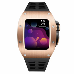 Luxury Metal Case Strap For Apple Watch Series 44/45 mm