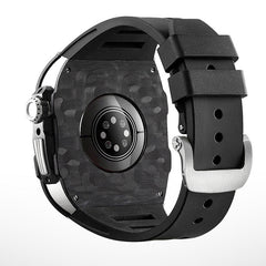 Carbon Fiber And Titanium Case With Fluororubber Strap For Apple Watch 44/45 MM - Mycasety Mycasety