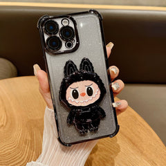 Cute-BU-BU Lovely Airbag Bracket With Mirror iPhone Case