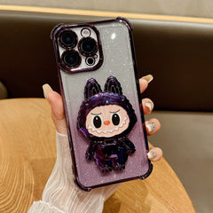 Cute-BU-BU Lovely Airbag Bracket With Mirror iPhone Case