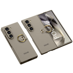 Luxury Leather Shockproof Phone Case With Ring Holder For Galaxy Z Fold6