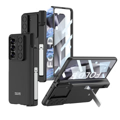 Magnetic Hinge Pen Box Shockproof Phone Case With Screen Protector & Lens Slide Protector For Galaxy Z Fold 6/5/4