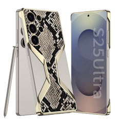 Python Pattern Leather Shockproof Phone Case For Galaxy