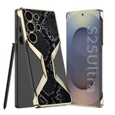Python Pattern Leather Shockproof Phone Case For Galaxy