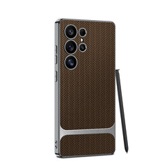 Electroplated Leather Shockproof Phone Case For Galaxy