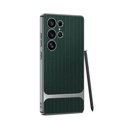 Electroplated Leather Shockproof Phone Case For Galaxy