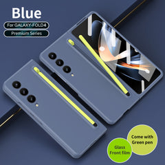 Anti-fall Protective Phone Case With Pen Tray Shell and Film For Samsung Galaxy Z Fold5 Fold4 Fold3 - Mycasety Mycasety