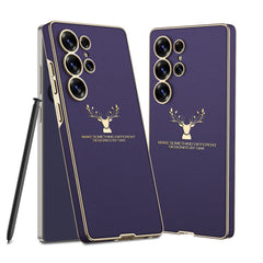 Deer Pattern Leather Shockproof Phone Cover For Galaxy