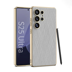 Electroplated Leather Shockproof Phone Case For Galaxy