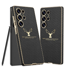 Deer Pattern Leather Shockproof Phone Cover For Galaxy