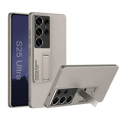 Leather Shockproof Phone Case With Invisible Bracket For Galaxy