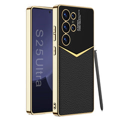 Electroplated Leather Phone Case For Galaxy