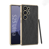 Electroplated Leather Shockproof Phone Case For Galaxy
