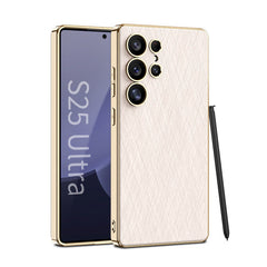 Electroplated Leather Shockproof Phone Case For Galaxy