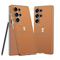 Deer Pattern Leather Shockproof Phone Cover For Galaxy