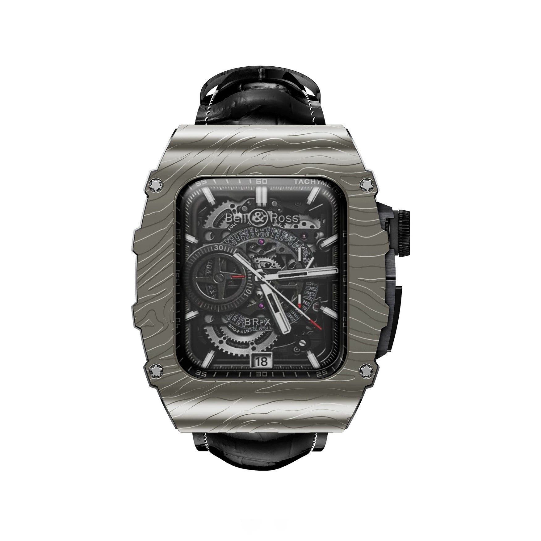 Luxury Metal Case Strap For Apple Watch 44/45 mm - Mycasety Mycasety