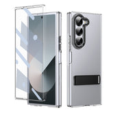 Metal Bracket Clear Shockproof Phone Case With Screen Protector For Galaxy Z Fold 6/5/4