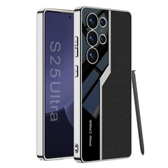 Leather Silver Electroplated Shockproof Phone Case For Galaxy