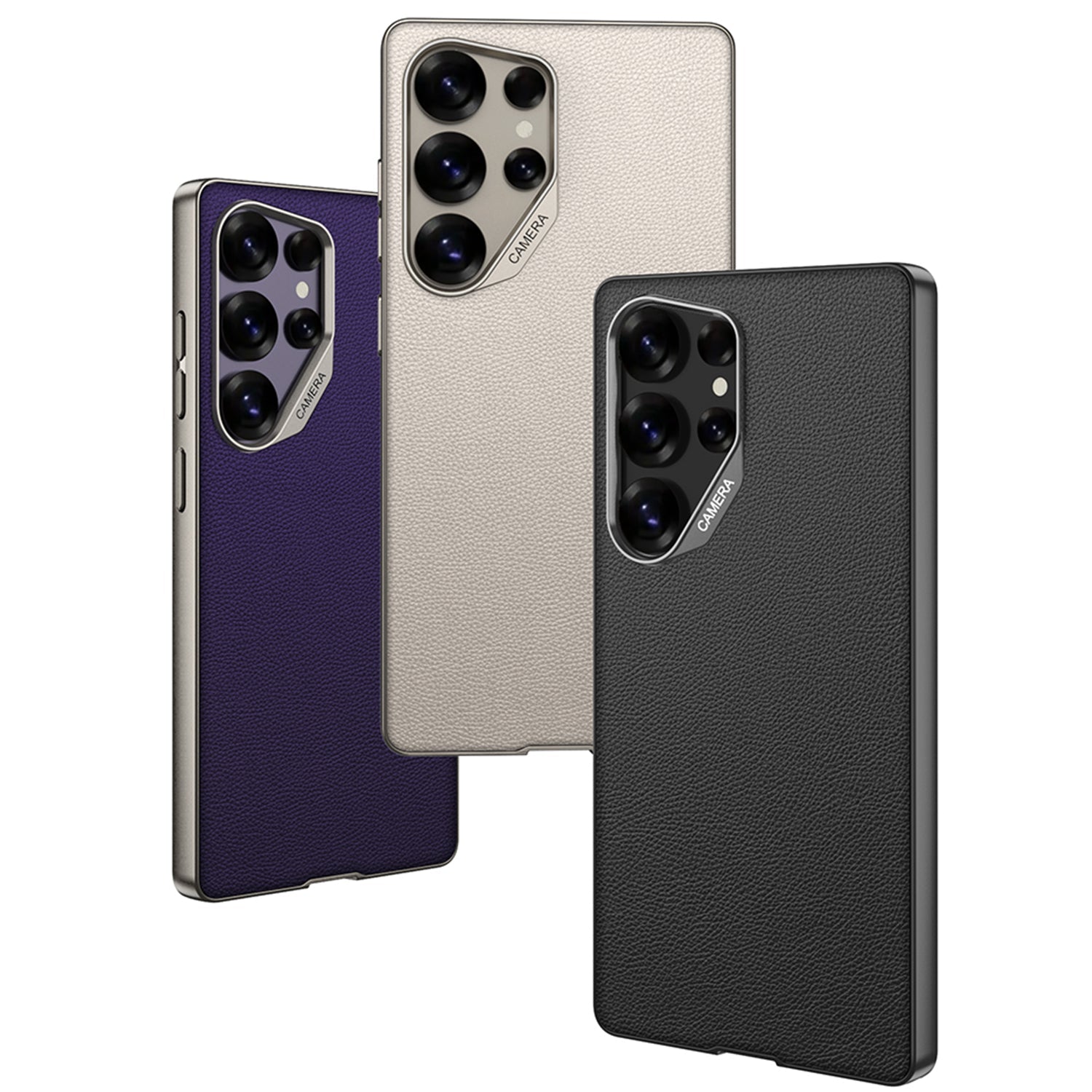 Electroplated Leather Shockproof Phone Case For Galaxy
