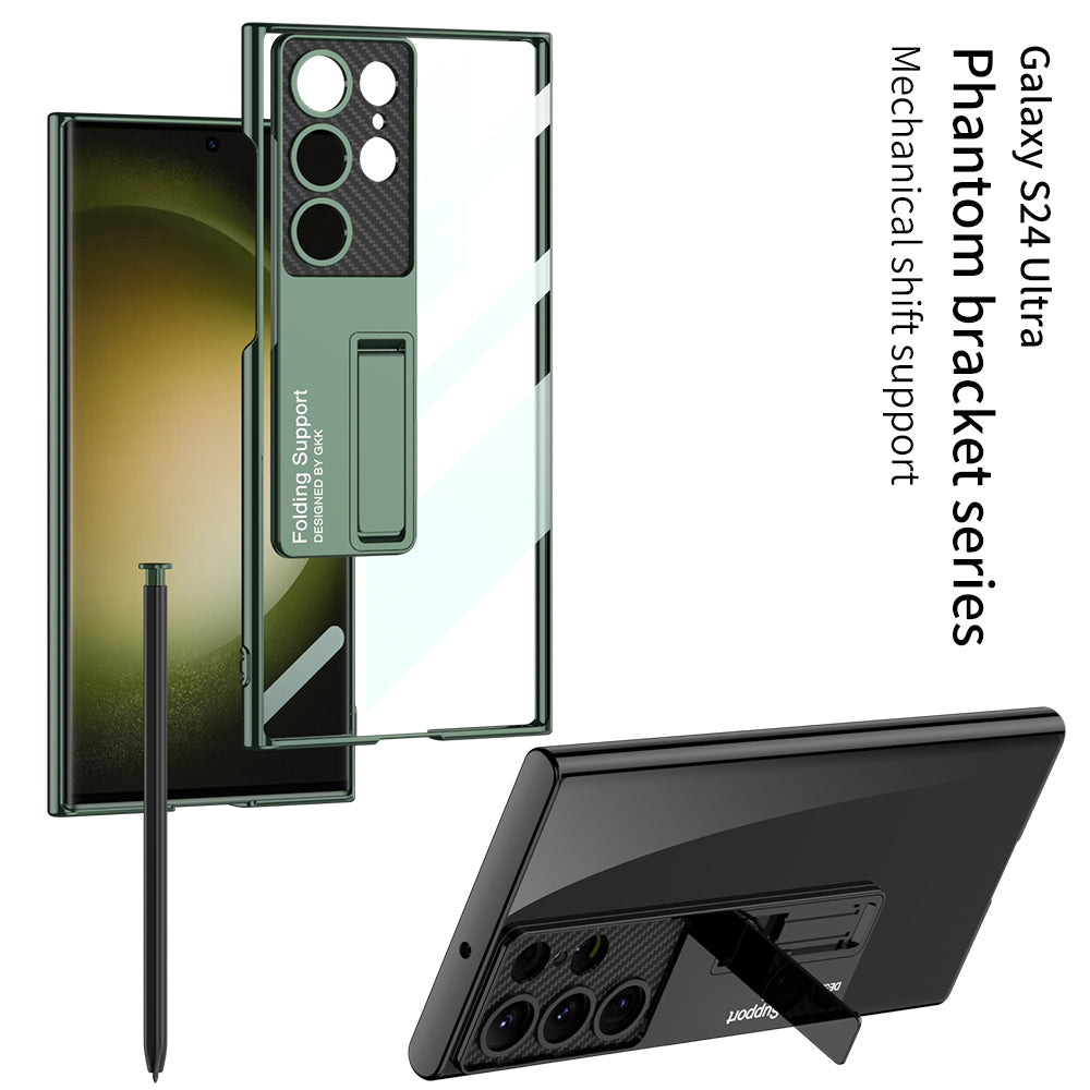 Electroplated Phone Case With Invisible Bracket For Samsung Galaxy S24 S23 S22 Ultra Plus - Mycasety Mycasety