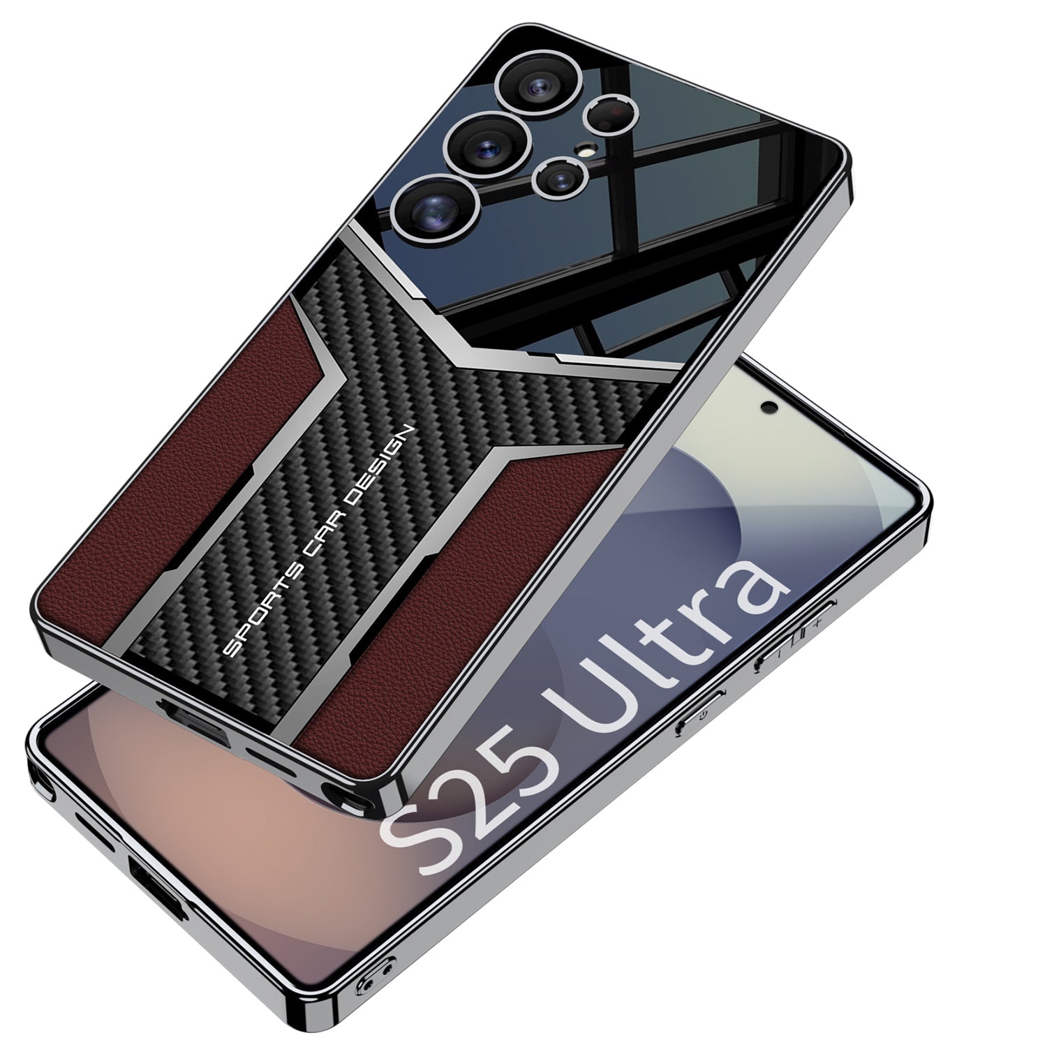 Electroplated Leather Anti-fall Protective Phone Case For Galaxy