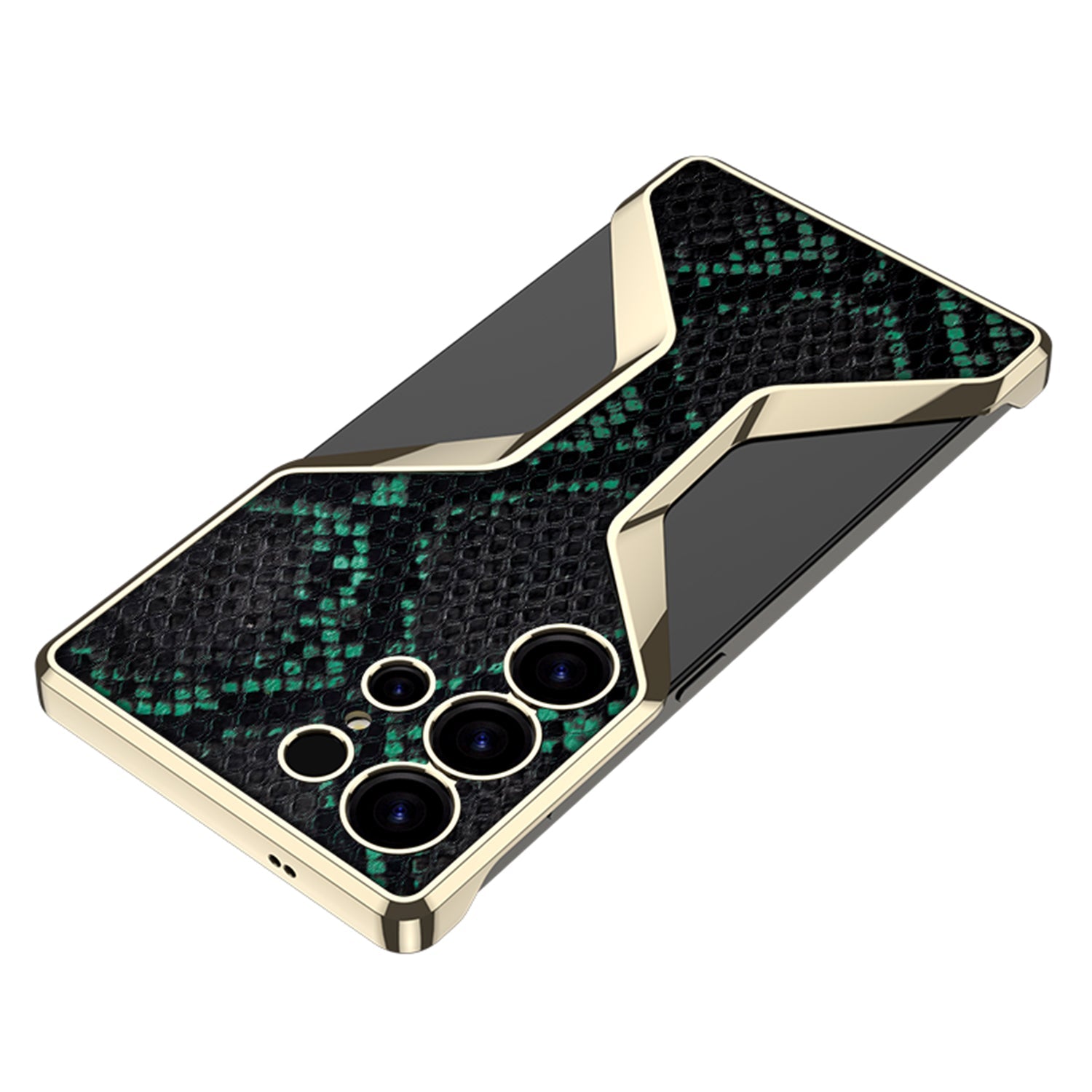 Python Pattern Leather Shockproof Phone Case For Galaxy