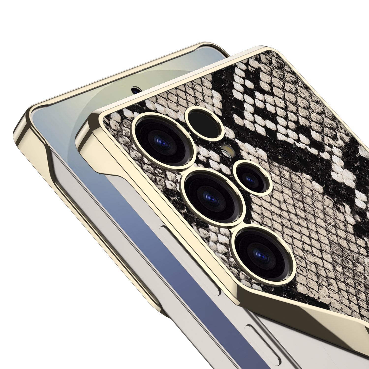 Python Pattern Leather Shockproof Phone Case For Galaxy