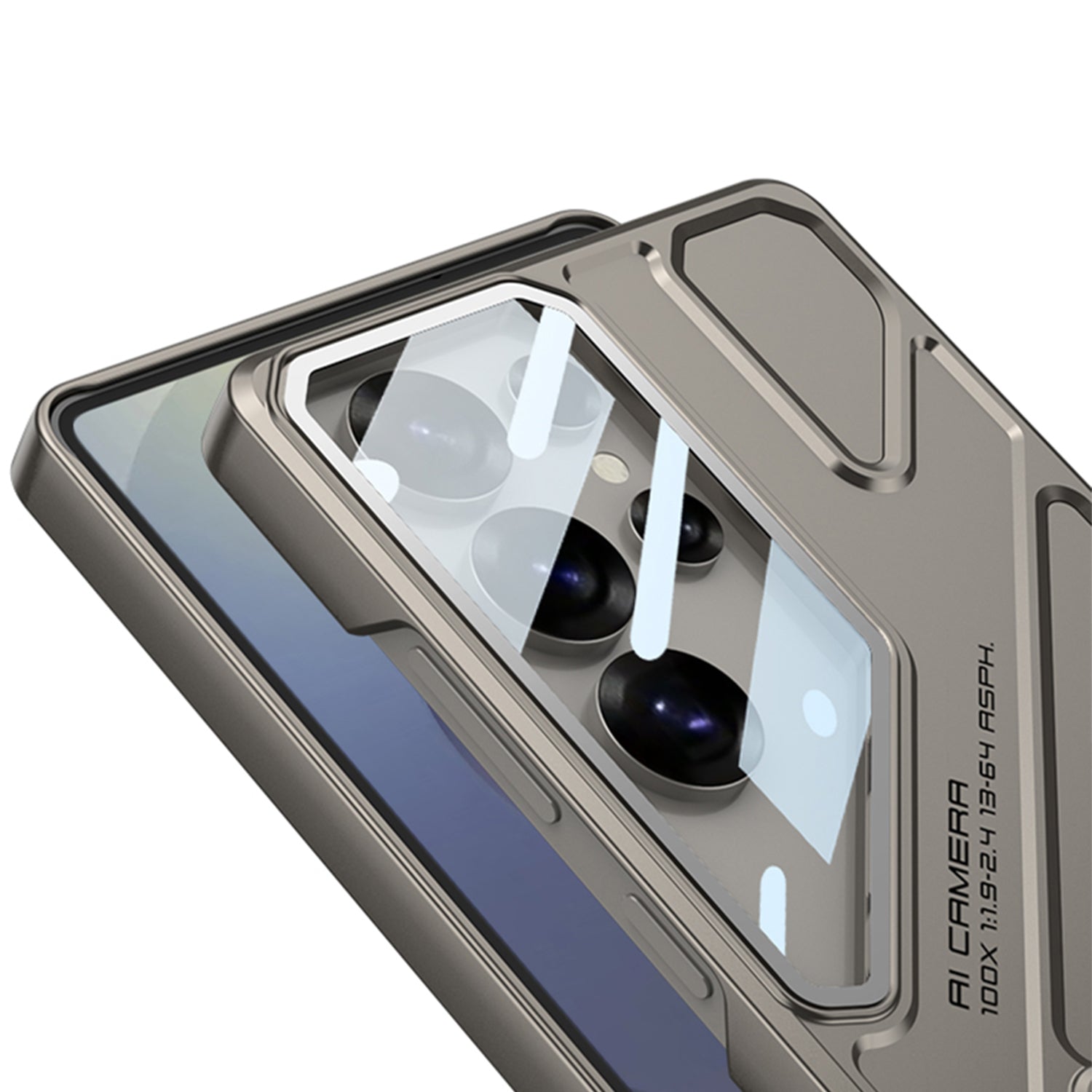 Full Lens Protection Phone Case With Holder For Galaxy