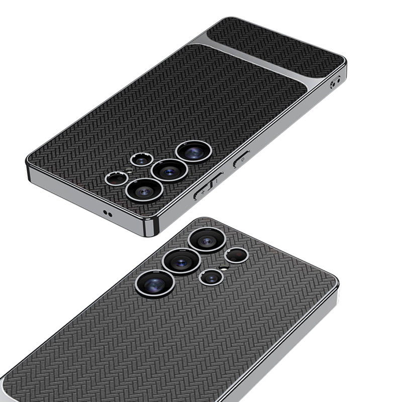 Electroplated Leather Shockproof Phone Case For Galaxy