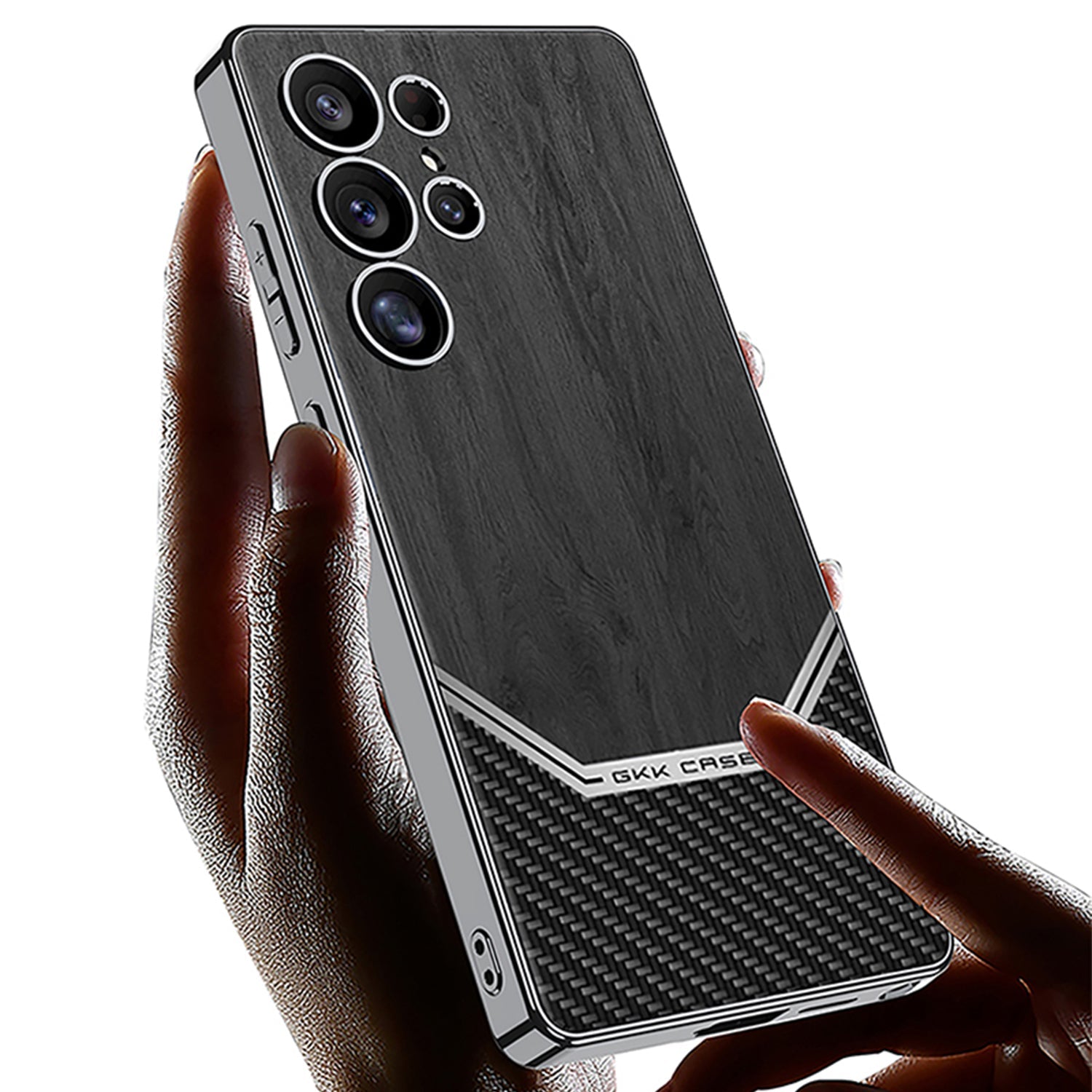 Electroplated Leather Shockproof Phone Case For Galaxy