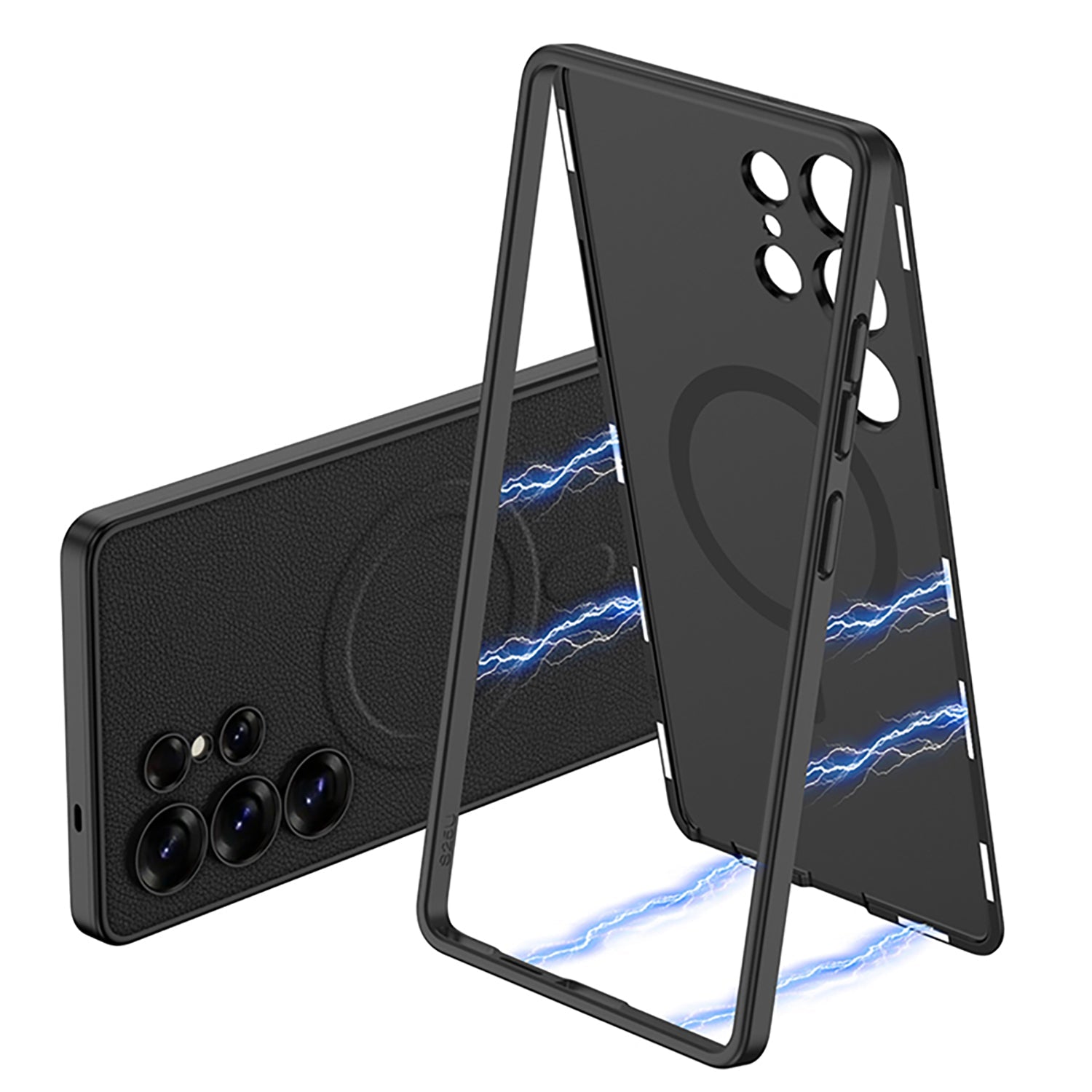 Magnetic 2 in 1 Shockproof Leather Phone Case For Galaxy