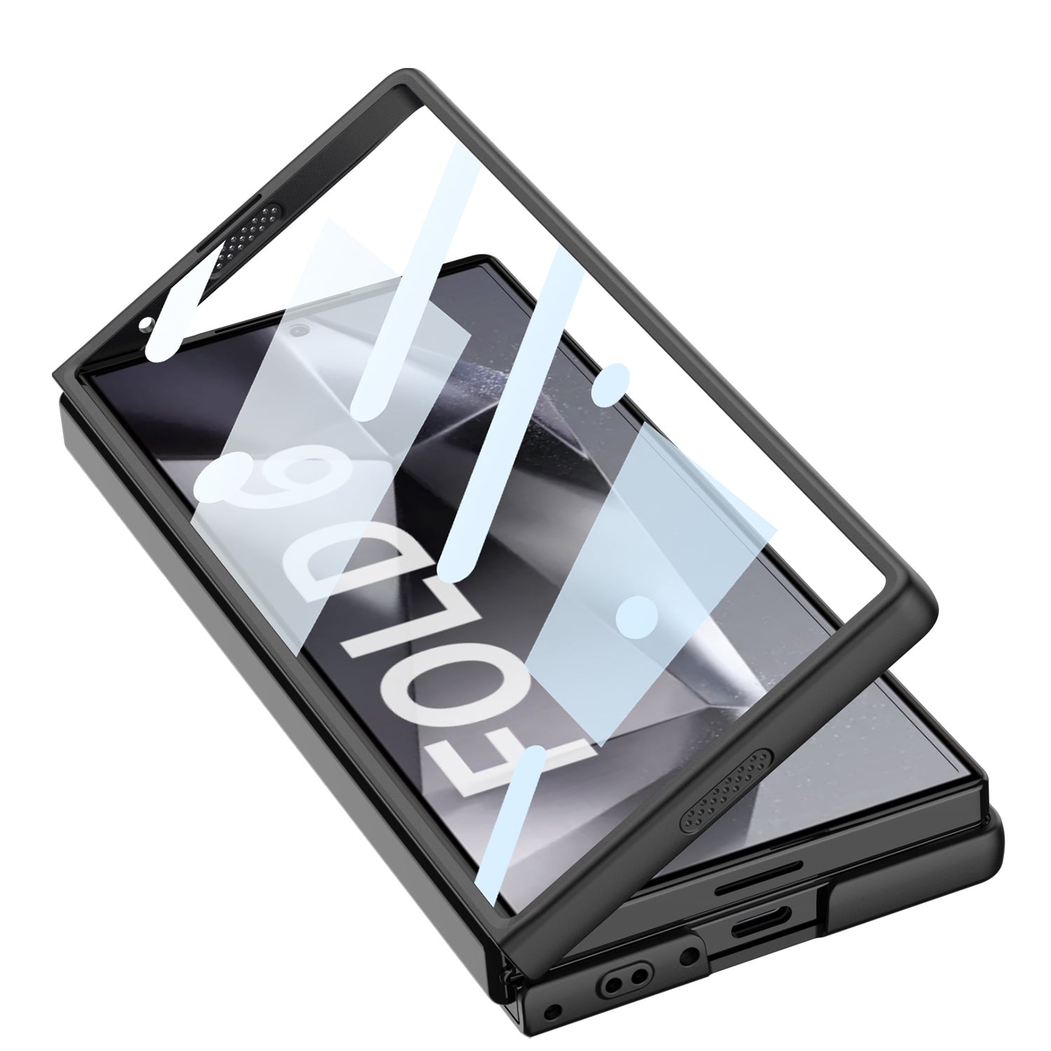 Leather Lens Slide Protector Shockproof Phone Case With Screen Protector For Galaxy Z Fold 6