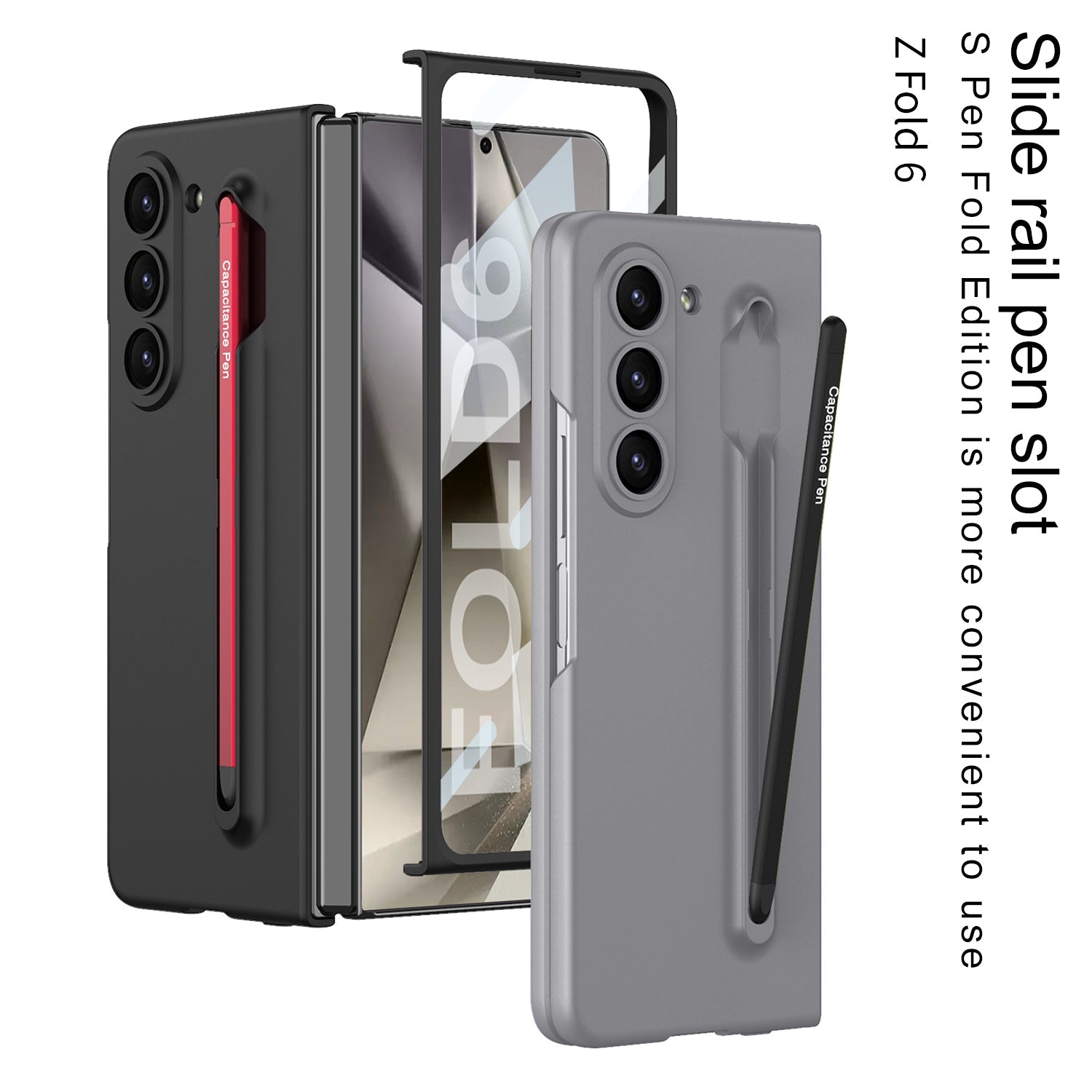 Shockproof Phone Case With Pen Tray Shell and Film For Galaxy Z Fold 6/5