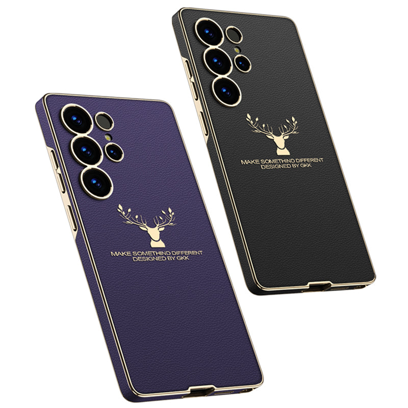 Deer Pattern Leather Shockproof Phone Cover For Galaxy