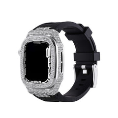 Luxury Metal Crystal Diamond Case Strap For Apple Watch Series 44/45mm - mycasety2023 Mycasety
