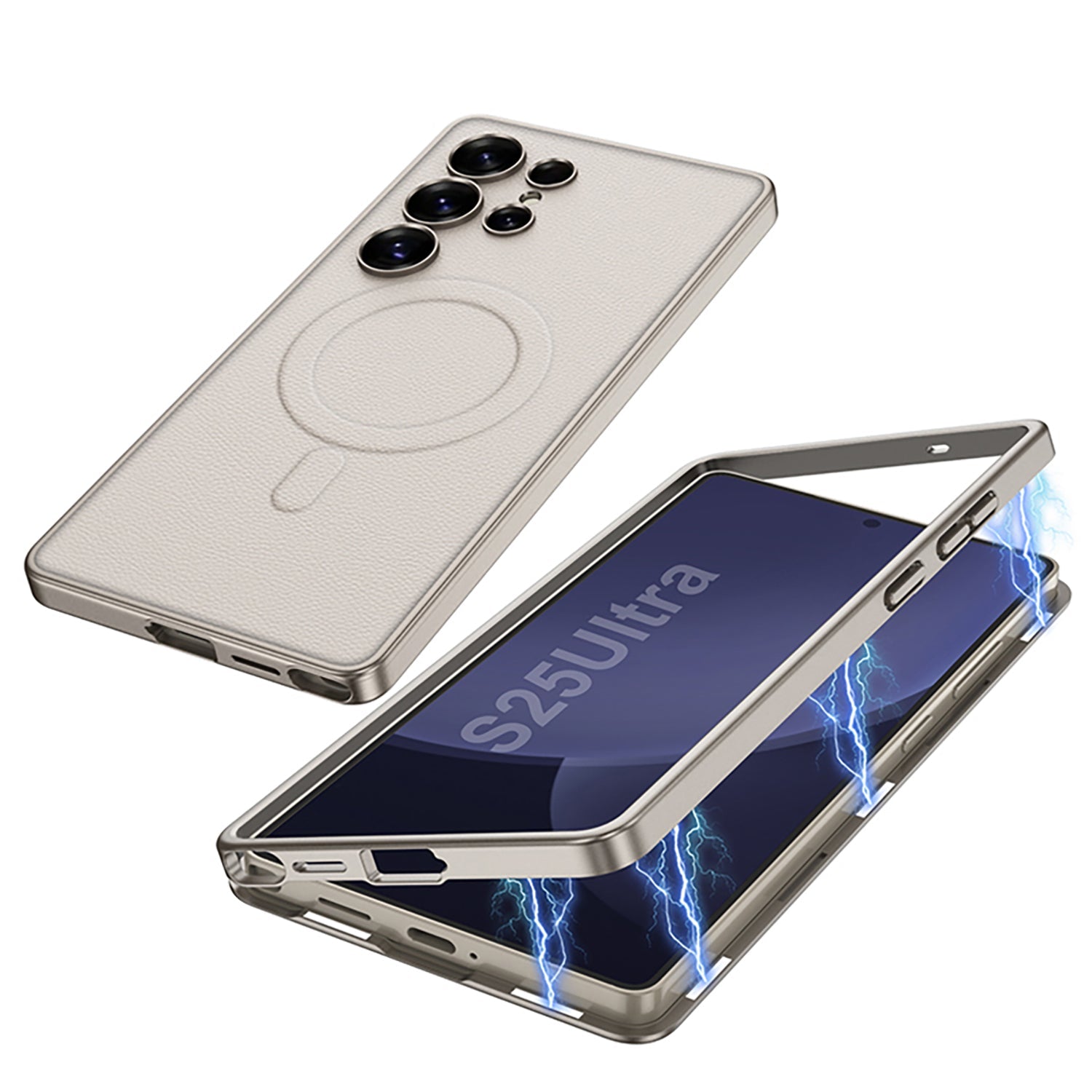 Magnetic 2 in 1 Shockproof Leather Phone Case For Galaxy