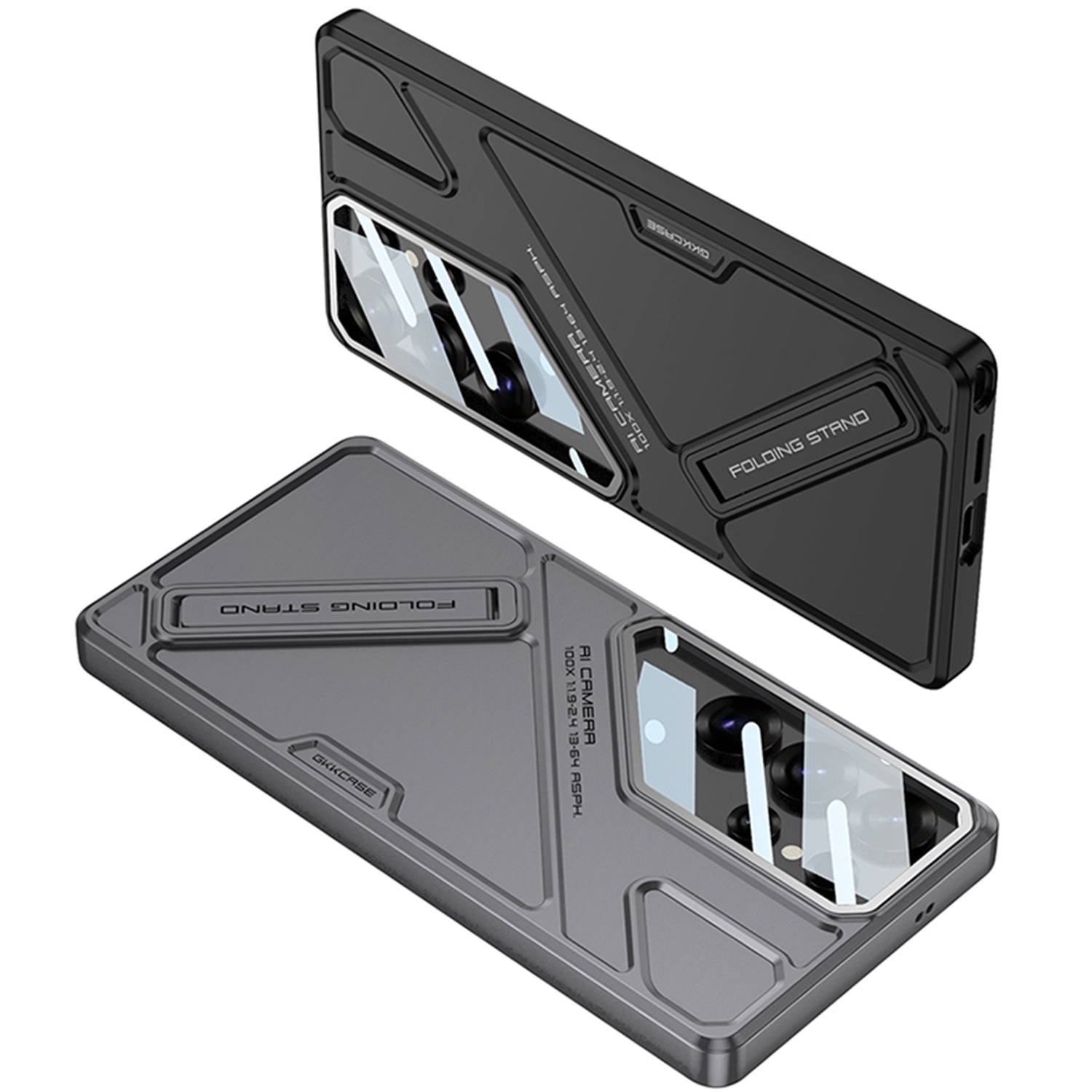 Full Lens Protection Phone Case With Holder For Galaxy