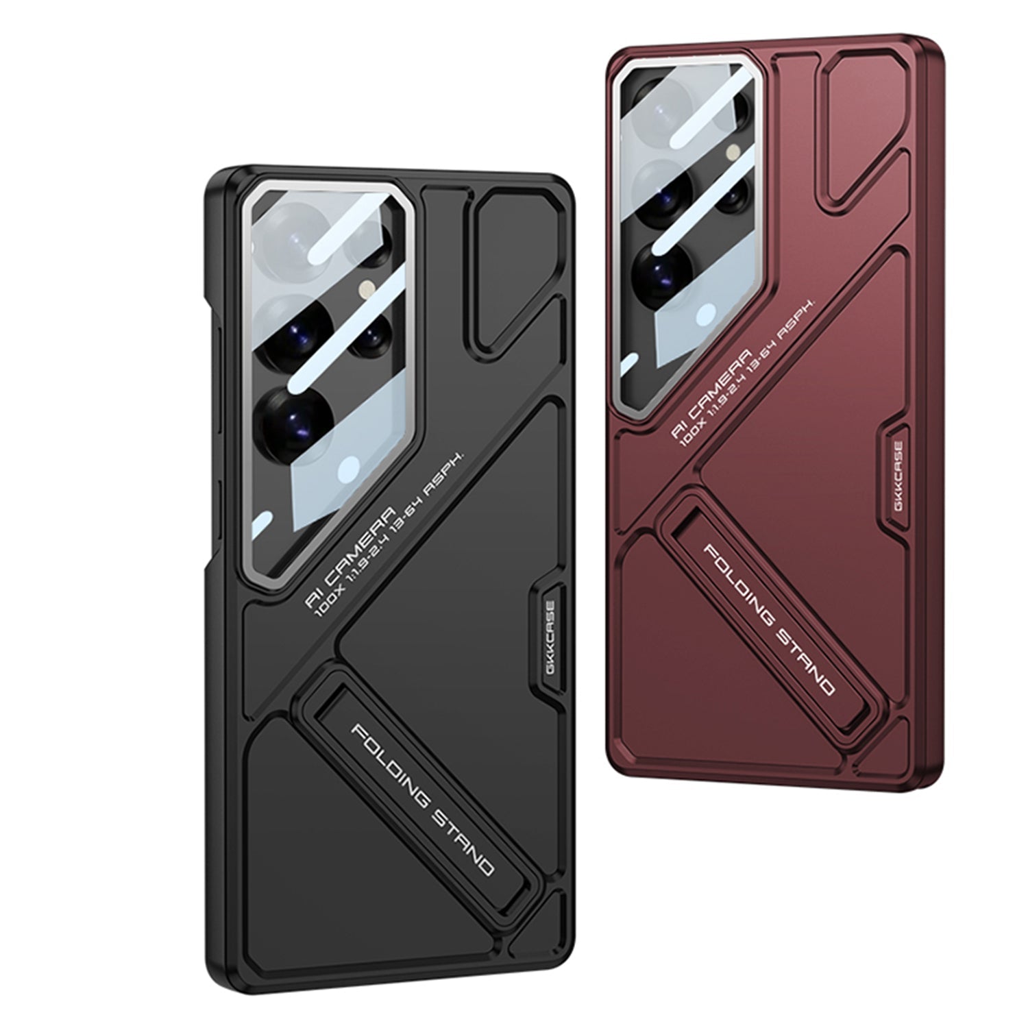 Full Lens Protection Phone Case With Holder For Galaxy