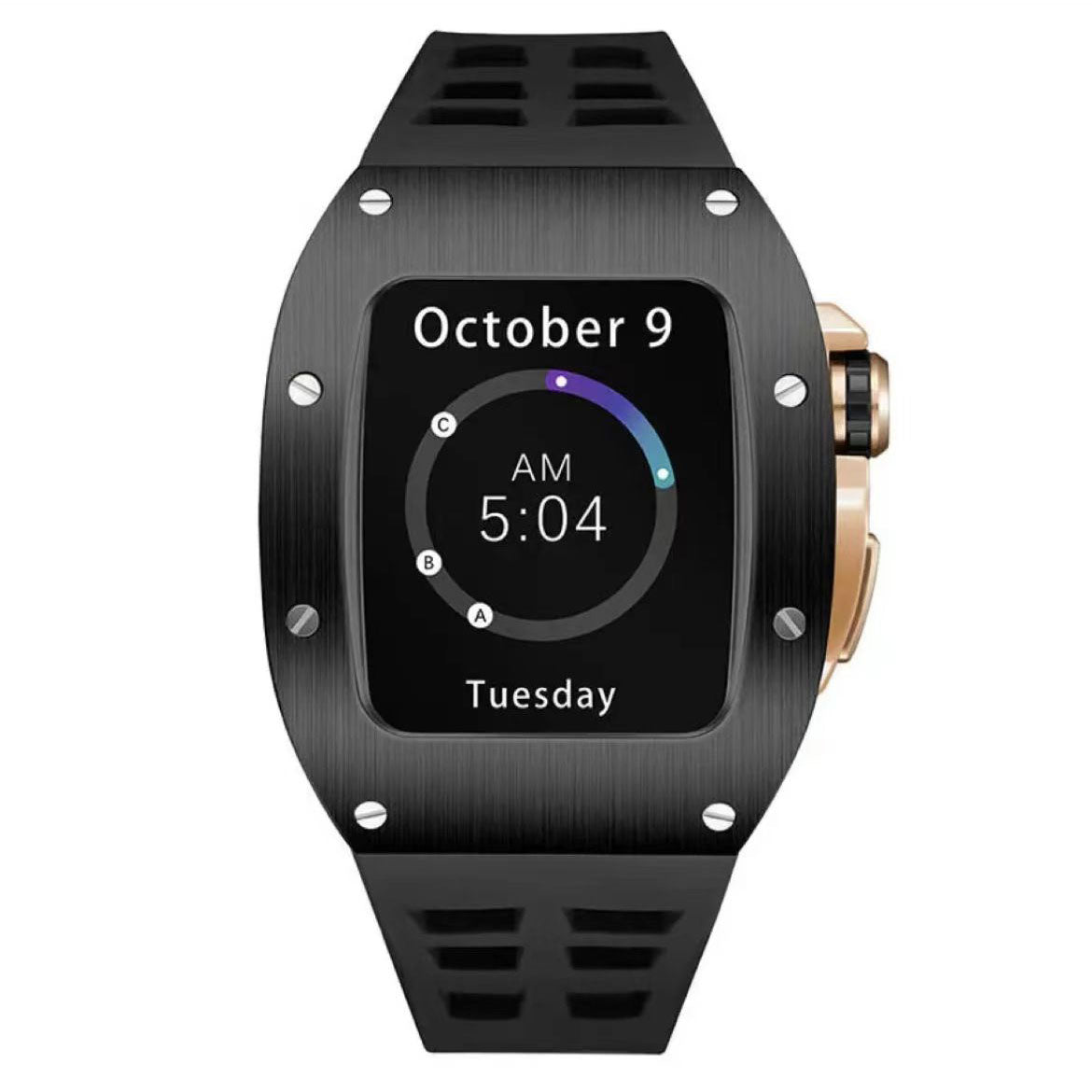 Luxury Metal Case Strap For Apple Watch Series 44/45 mm