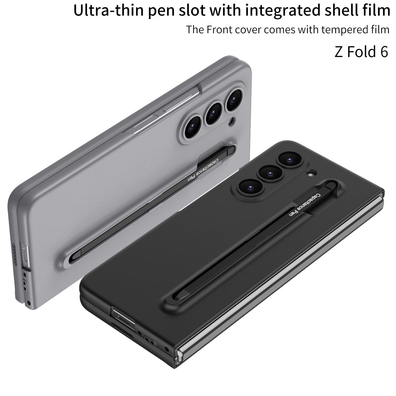 Shockproof Phone Case With Pen Tray Shell and Film For Galaxy Z Fold 6/5