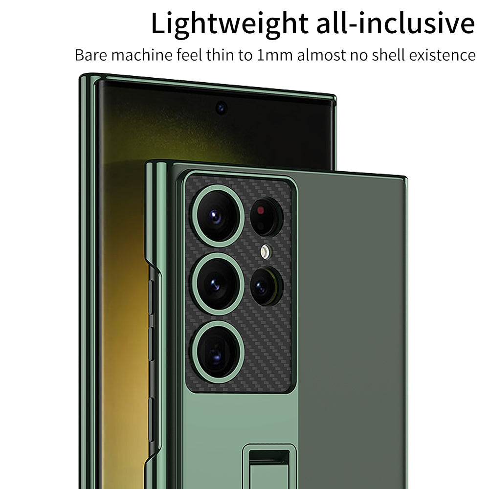 Electroplated Phone Case With Invisible Bracket For Samsung Galaxy S24 S23 S22 Ultra Plus - Mycasety Mycasety